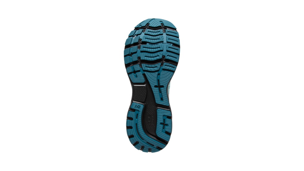 Brooks Ghost 14 Shoes - Womens, White/Black/Blue Light, 6.5 US, Regular, 1203561B141.065