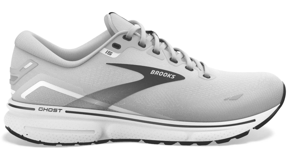 Brooks Ghost 15 Running Shoes - Mens, Narrow, Alloy/Oyster/Black, 13.0, 1103931B098.130