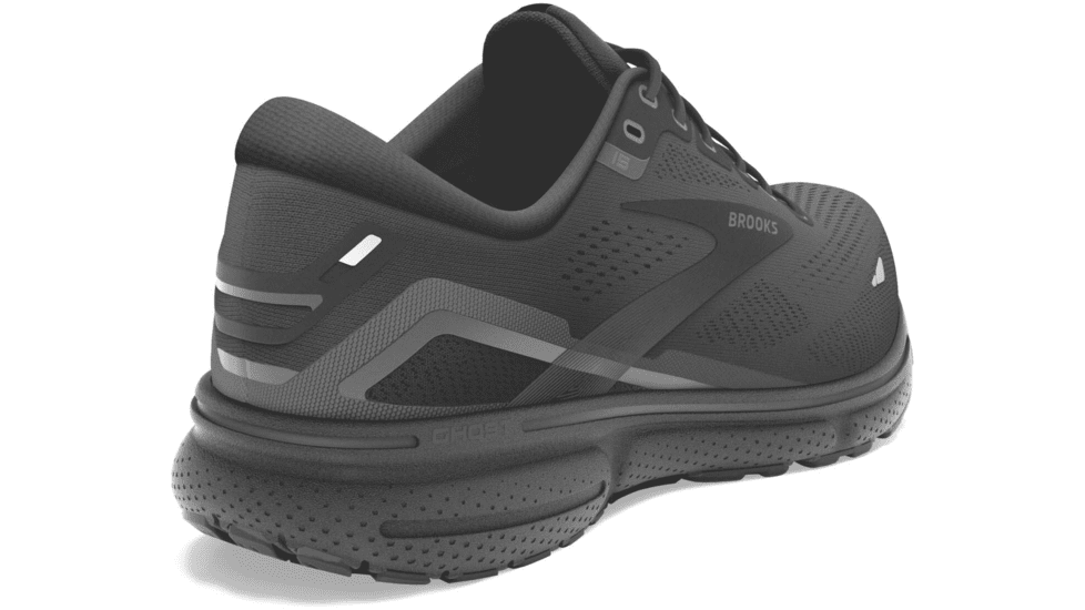 Brooks Ghost 15 Running Shoes - Mens, Extra Wide, Black/Black/Ebony, 8.5, 1103934E020.085