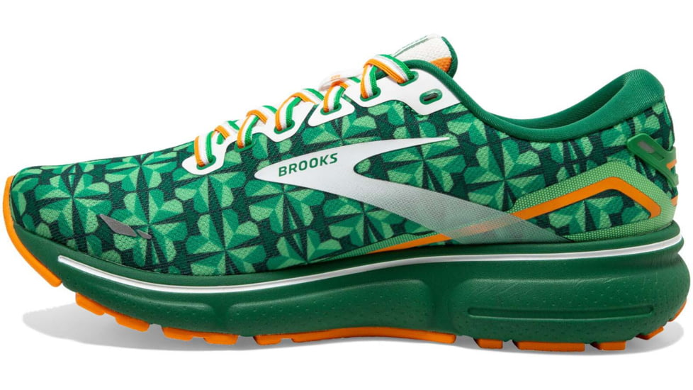 Brooks Ghost 15 Running Shoes - Mens, Green/White/Orange, 10.0, 1103931D371.100