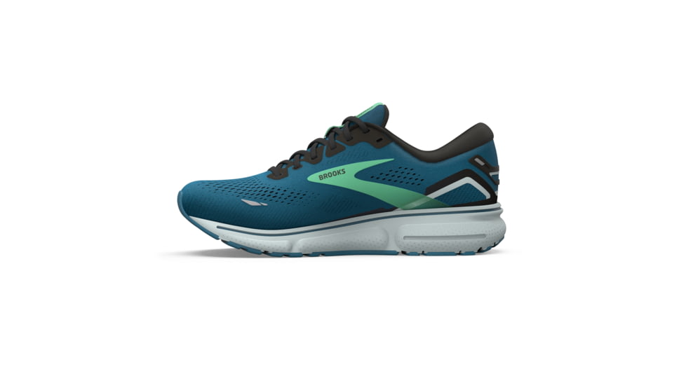 Brooks Ghost 15 Running Shoes - Mens, Moroccan Blue/Black/Spring Bud, 12.5 Medium, 1103931D462.125