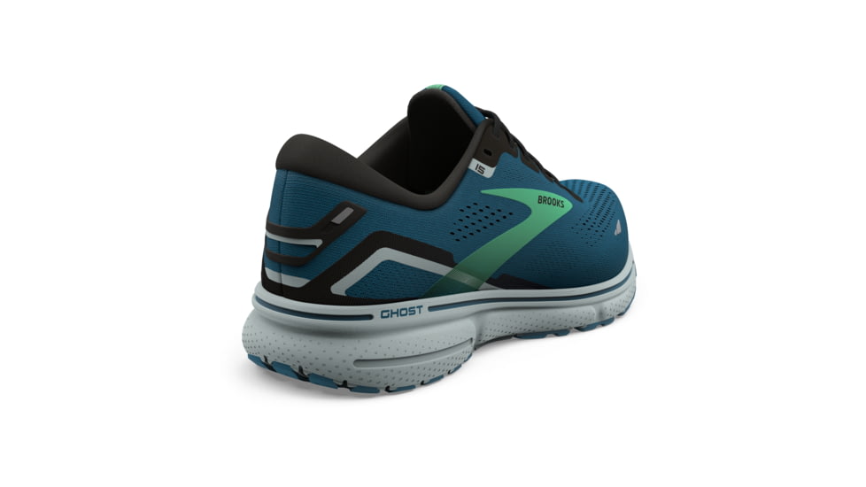 Brooks Ghost 15 Running Shoes - Mens, Moroccan Blue/Black/Spring Bud, 12.5 Medium, 1103931D462.125