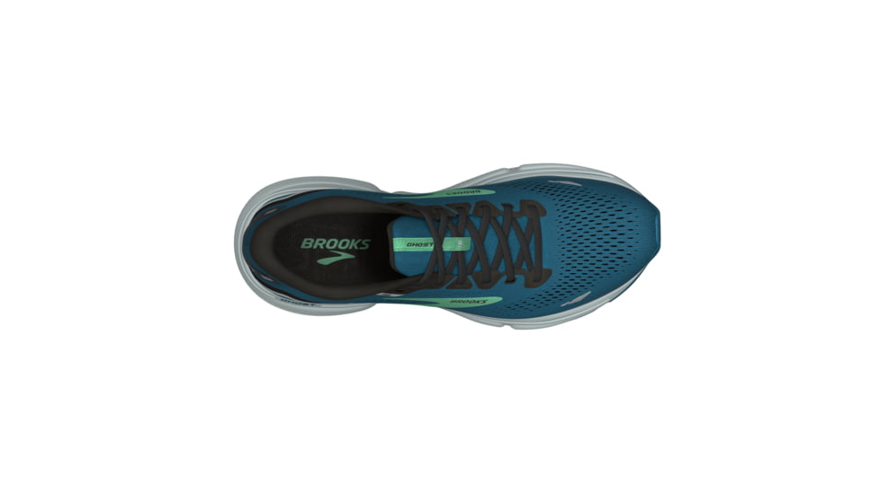 Brooks Ghost 15 Running Shoes - Mens, Moroccan Blue/Black/Spring Bud, 12.5 Medium, 1103931D462.125