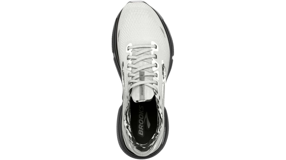 Brooks Ghost 15 Running Shoes - Mens, White/Ebony/Oyster, 12.0, 1103931D149.120