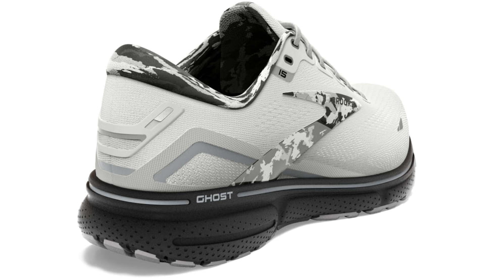 Brooks Ghost 15 Running Shoes - Mens, White/Ebony/Oyster, 12.0, 1103931D149.120