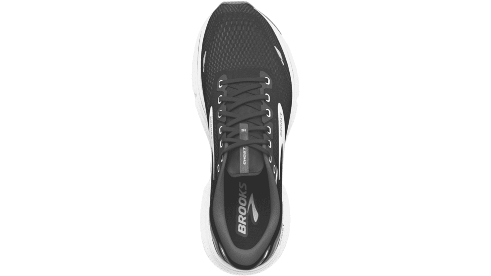 Brooks Ghost 15 Running Shoes - Mens, Wide, Black/Blackened Pearl/White, 12.5, 1103932E012.125