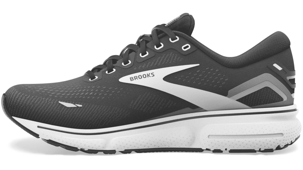 Brooks Ghost 15 Running Shoes - Mens, Wide, Black/Blackened Pearl/White, 12.5, 1103932E012.125