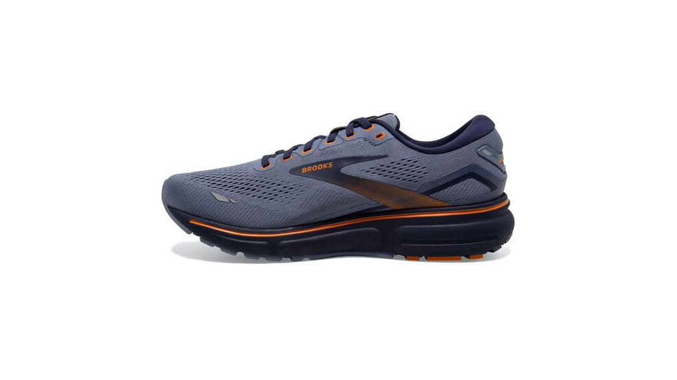 Brooks Ghost 15 Running Shoes - Mens, Wide, Flintstone/Peacoat/Oak, 9.0, 1103932E025.090