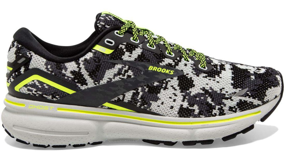 Brooks Ghost 15 Running Shoes - Womens, Medium, Black/Ebony/Nightlife, 5.5, 1203801B029.055