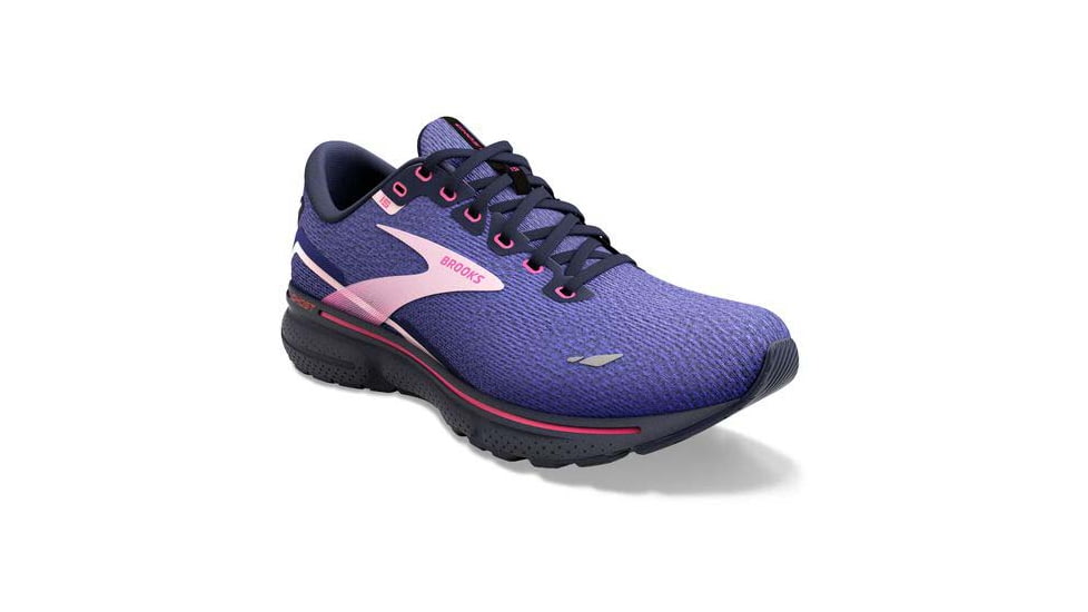 Brooks Ghost 15 Running Shoes - Womens, Medium, Blue/Peacoat/Pink, 10.0, 1203801B469.100