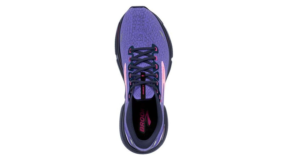 Brooks Ghost 15 Running Shoes - Womens, Medium, Blue/Peacoat/Pink, 10.0, 1203801B469.100