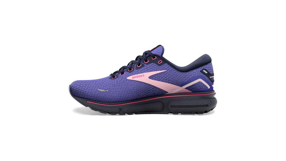 Brooks Ghost 15 Running Shoes - Womens, Medium, Blue/Peacoat/Pink, 10.0, 1203801B469.100