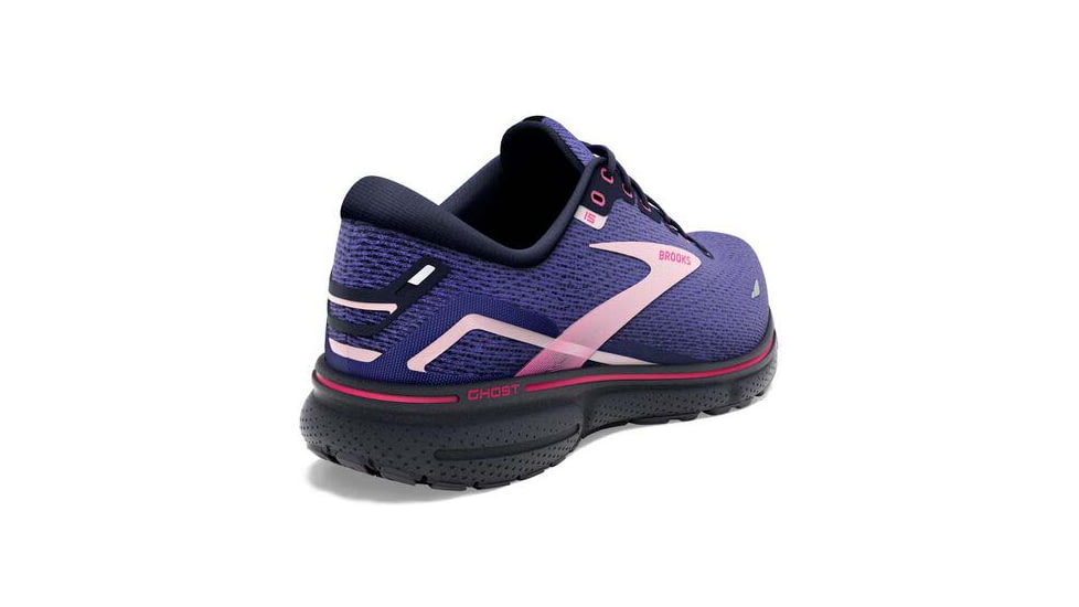 Brooks Ghost 15 Running Shoes - Womens, Medium, Blue/Peacoat/Pink, 10.0, 1203801B469.100