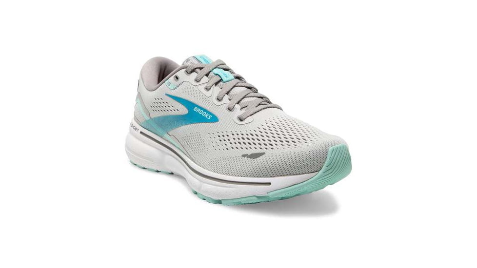 Brooks Ghost 15 Running Shoes - Womens, Medium, Grey/Blackened Pearl/Blue, 10.0, 1203801B085.100