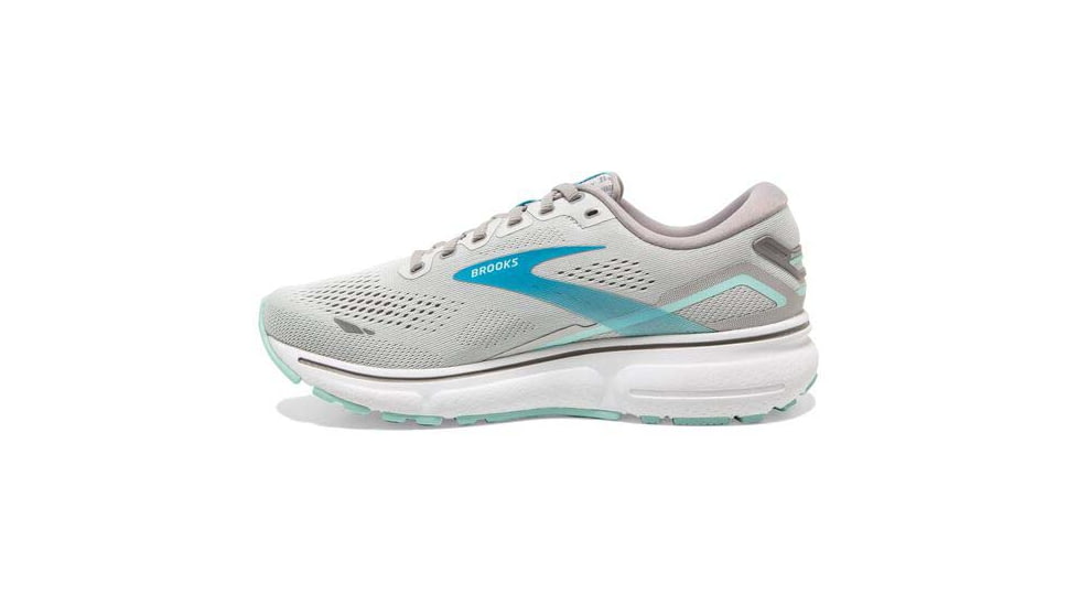 Brooks Ghost 15 Running Shoes - Womens, Medium, Grey/Blackened Pearl/Blue, 10.0, 1203801B085.100