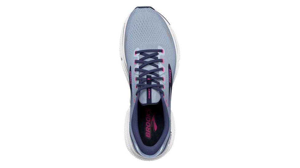 Brooks Ghost 15 Running Shoes - Womens, Medium, Kentucky Blue/Peacoat/Pink, 9.0, 1203801B493.090
