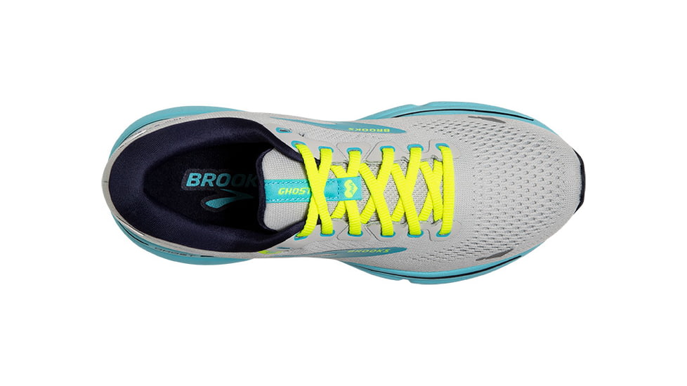 Brooks Ghost 15 Running Shoes - Womens, Medium, Oyster/Bluefish/White, 6.5, 1203801B064.065