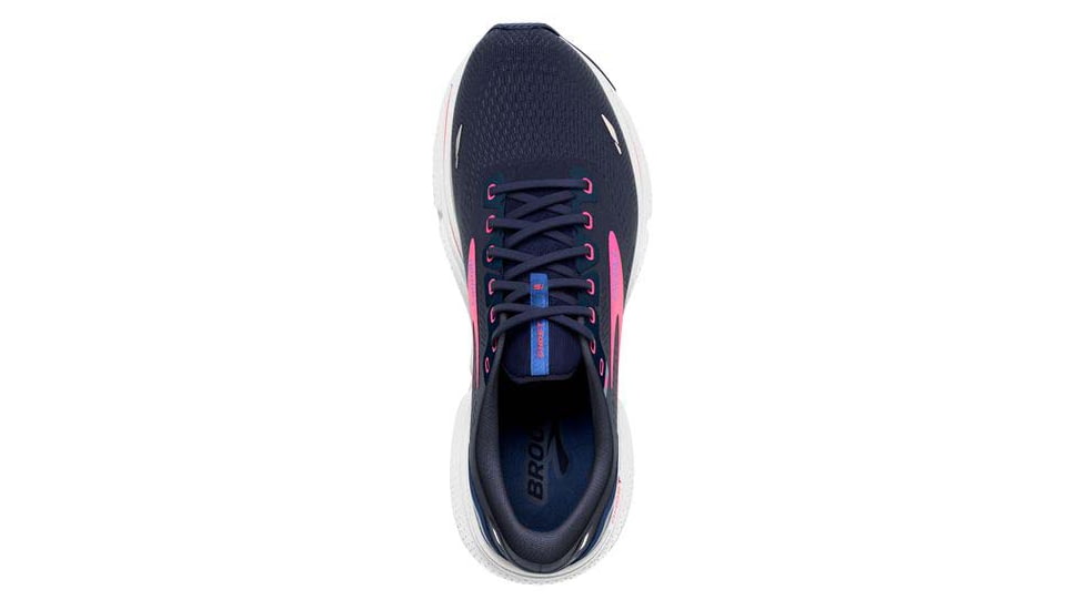 Brooks Ghost 15 Running Shoes - Womens, Medium, Peacoat/Blue/Pink, 8.0, 1203801B460.080