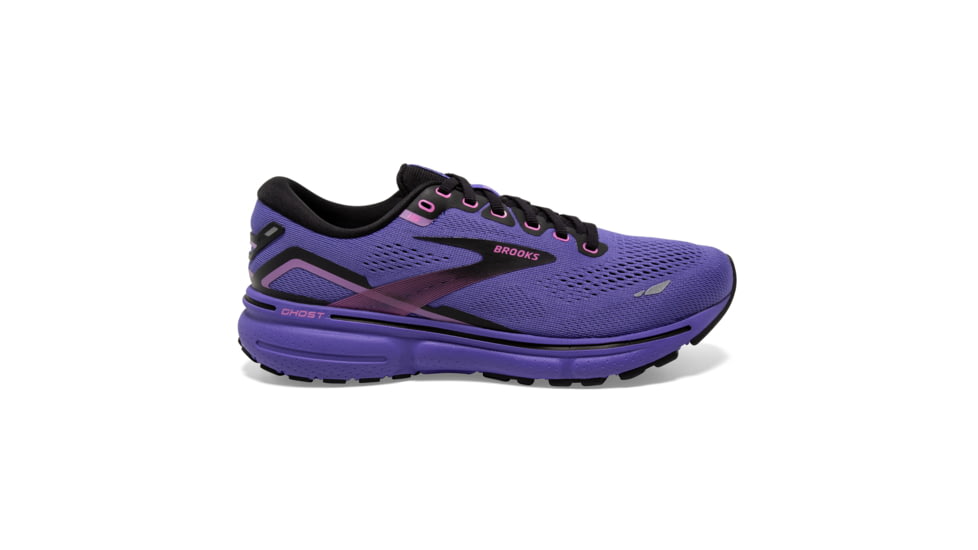 Brooks Ghost 15 Running Shoes - Womens, Medium, Purple/Pink/Black, 11.5, 1203801B544.115