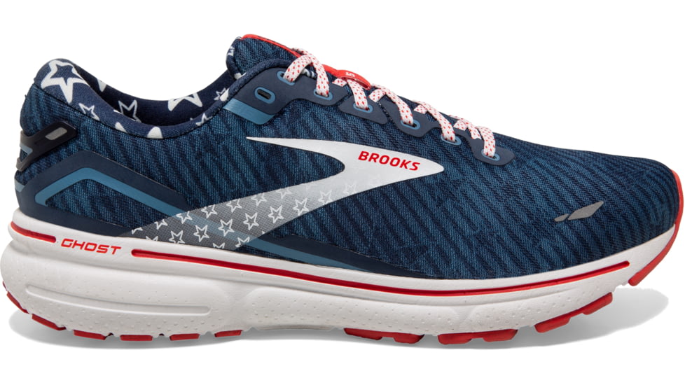 Brooks Ghost 15 Running Shoes - Womens, Medium, Titan/White/Peacoat, 7.0, 1203801B449.070