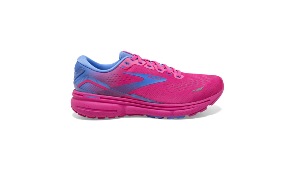 Brooks Ghost 15 Running Shoes - Womens, Pink Glo/Blue/Fuchsia, 6 Narrow, 1203801B606.060