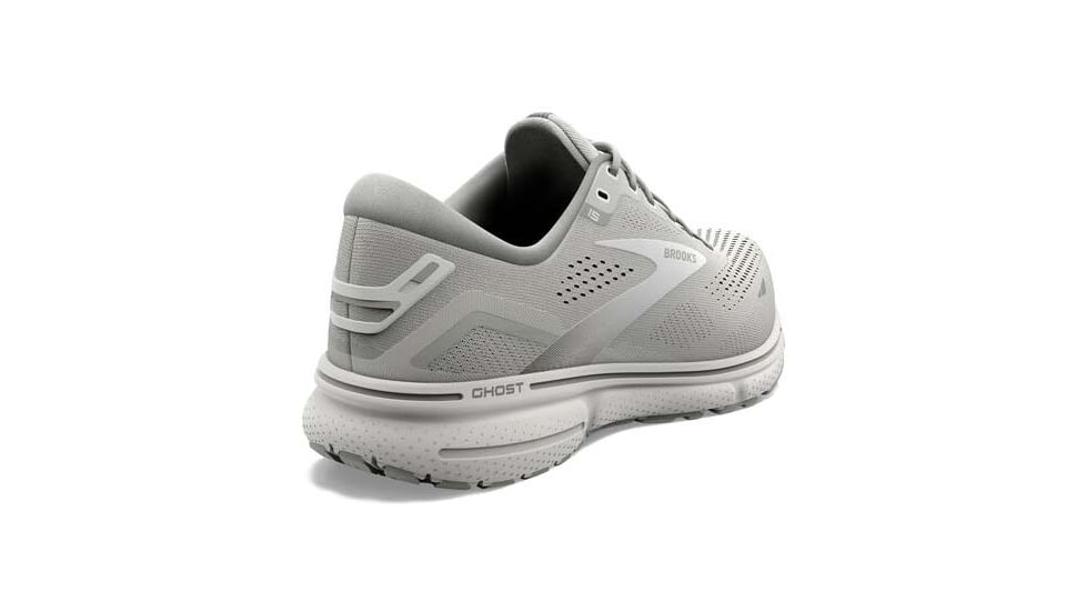 Brooks Ghost 15 Running Shoes - Womens, Wide, Oyster/Alloy/White, 9.0, 1203801D112.090