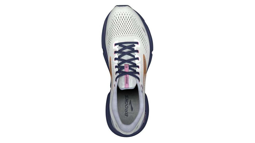 Brooks Ghost 15 Running Shoes - Womens, Wide, Spa Blue/Neo Pink/ Copper, 10.5, 1203801D492.105