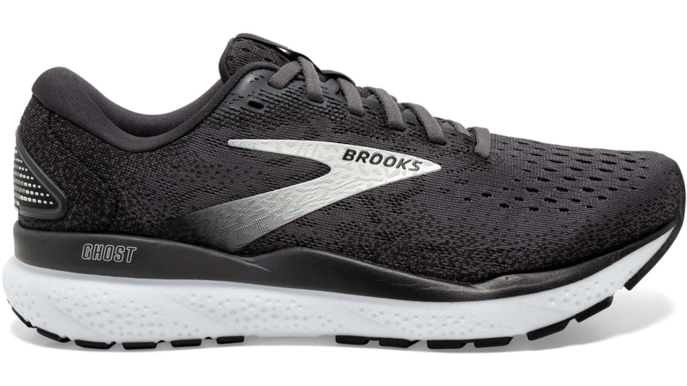 Brooks Ghost 16 Road Running Shoes - Mens, Black/Grey/White, 11.5 US/Medium, 1104181D090.115