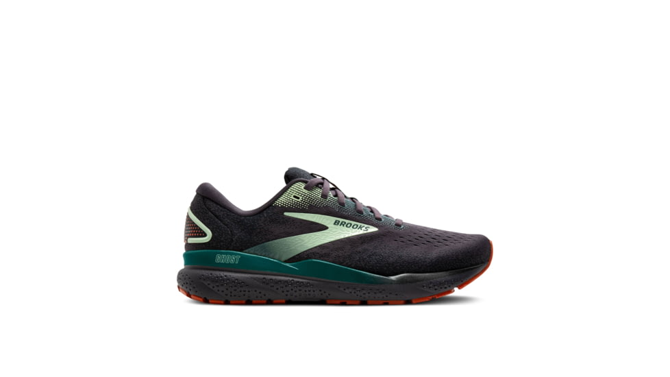 Brooks Ghost 16 Road Running Shoes - Mens, Blackened Pearl/June Bug/Green, 10, 1104181D038.100
