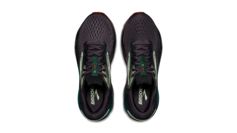 Brooks Ghost 16 Road Running Shoes - Mens, Blackened Pearl/June Bug/Green, 10, 1104181D038.100