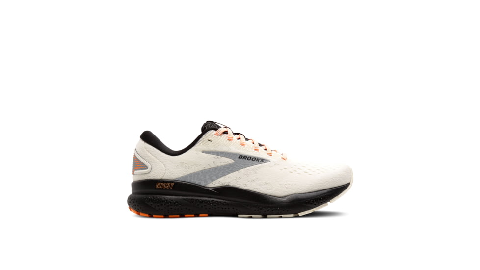 Brooks Ghost 16 Road Running Shoes - Mens, Ecru/Orange/Black, 11, 1104181D157.110