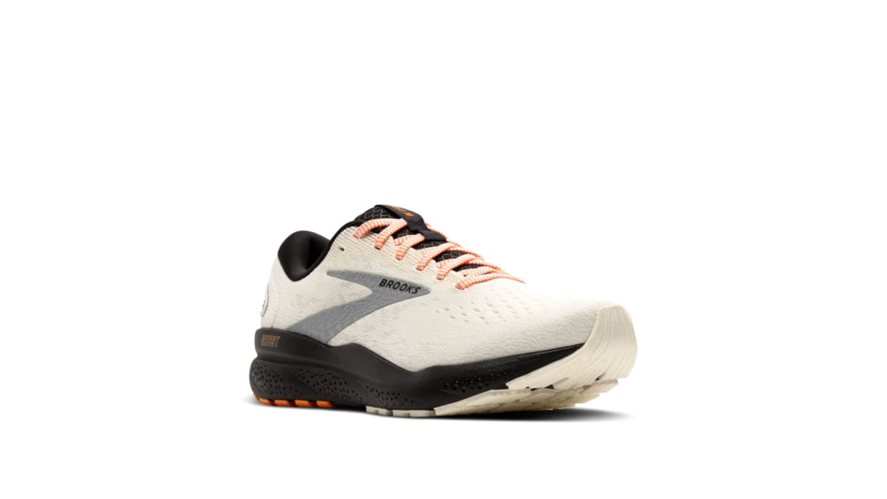 Brooks Ghost 16 Road Running Shoes - Mens, Ecru/Orange/Black, 11, 1104181D157.110
