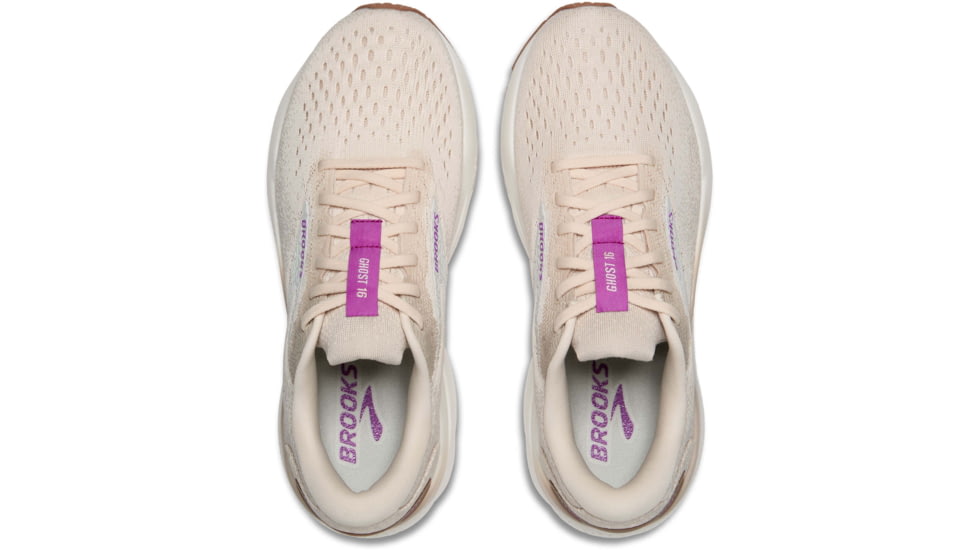 Brooks Ghost 16 Road Running Shoes - Womens, Almond Peach/Coconut/Purple, 8.5 US/Medium, 1204071B251.085