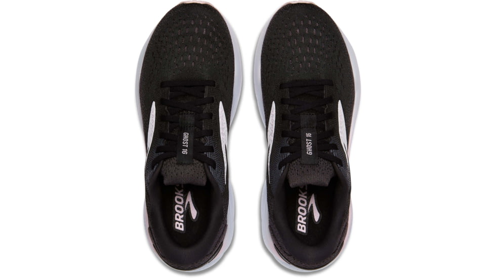 Brooks Ghost 16 Road Running Shoes - Womens, Black/White/Orchid Ice, 6.0 US/Medium, 1204071B077.060
