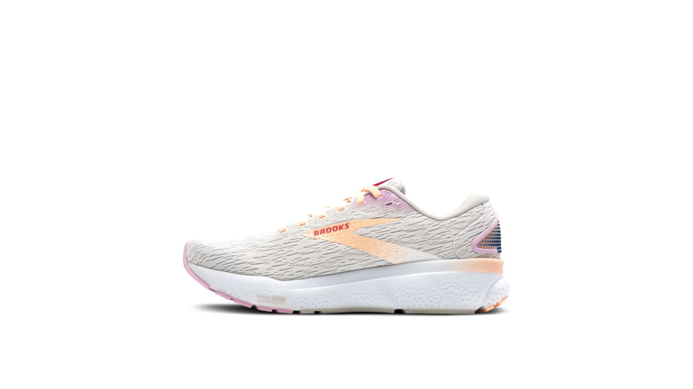 Brooks Ghost 16 Road Running Shoes - Womens, White/Grey/Orchid, 8, 1204071B186.080