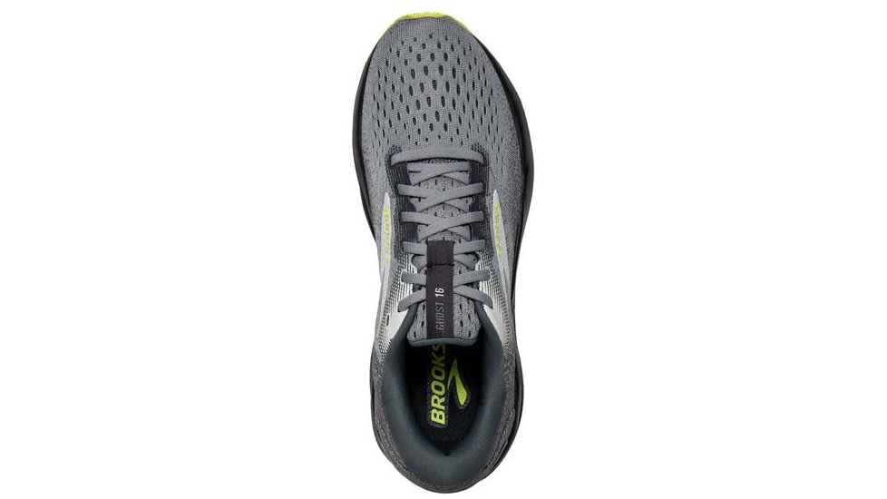 Brooks Ghost 16 Running Shoes - Mens, Primer/Grey/Lime, 12.0, 1104181D040.120