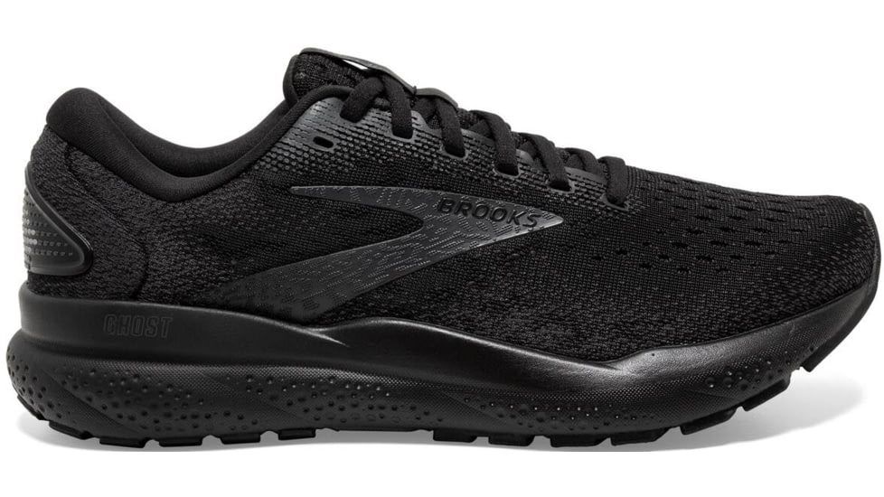 Brooks Ghost 16 Running Shoes - Womens, Black/Black/Ebony, 7.0, 1204071B020.070