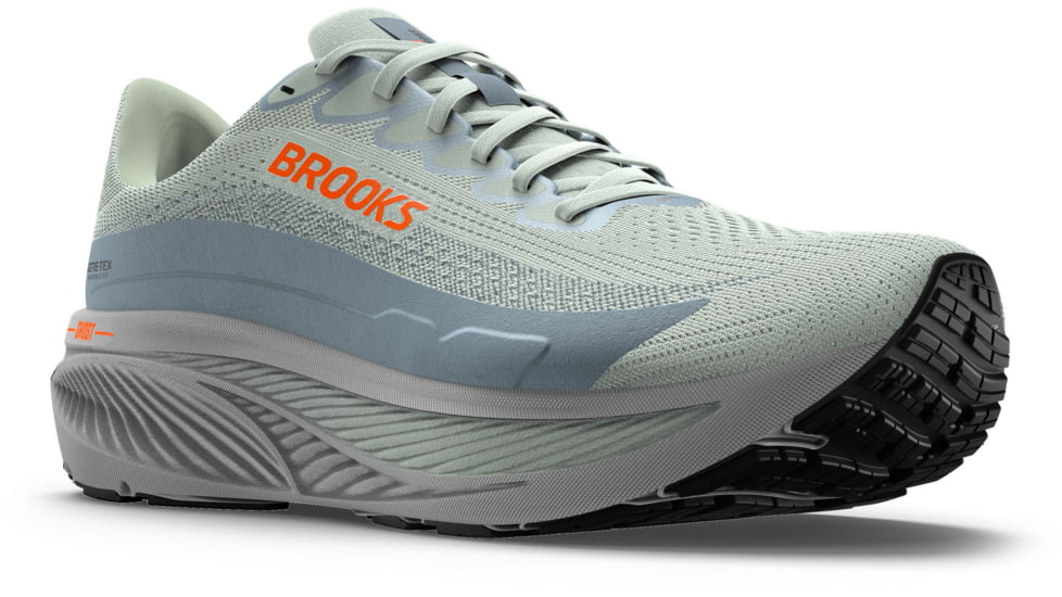 Brooks Ghost 17 GTX Road Running Shoes - Mens, Smoke/Primer Grey/Orange, 8, 1D, 1104621D022.080