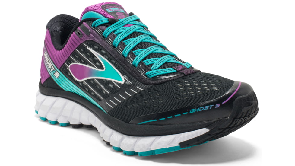 Brooks Ghost 9 Road Running Shoe - Women's-Black/Grape/Ceramic-Medium-7