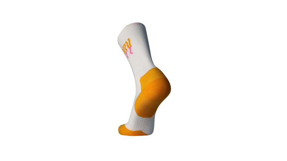 Brooks Ghost Crew Sock, White/Run Happy, L, 280495183.035