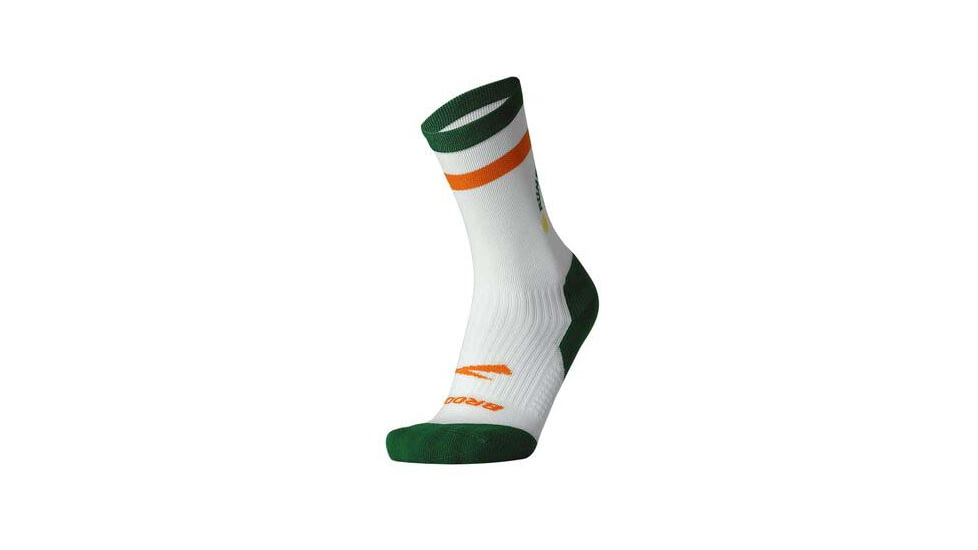 Brooks Ghost Crew Sock, White/Run Lucky, S, 280495162.025