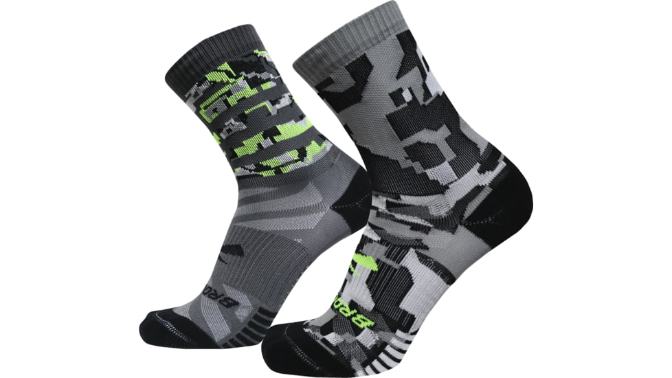 Brooks Ghost Lite Crew 2-Pack Sock, Ascent Camo 23, L, 280490164.035