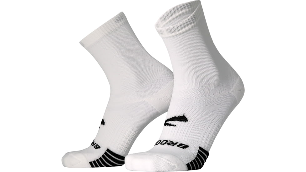 Brooks Ghost Lite Crew 2-Pack Sock, White, L, 280490100.035