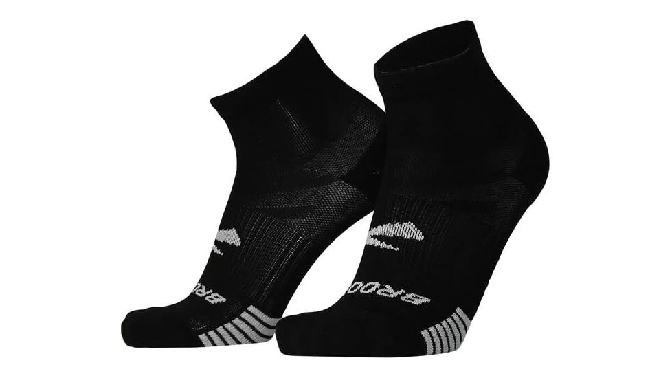 Brooks Ghost Lite Quarter 2-Pack Sock, Black, XL, 280497001.040
