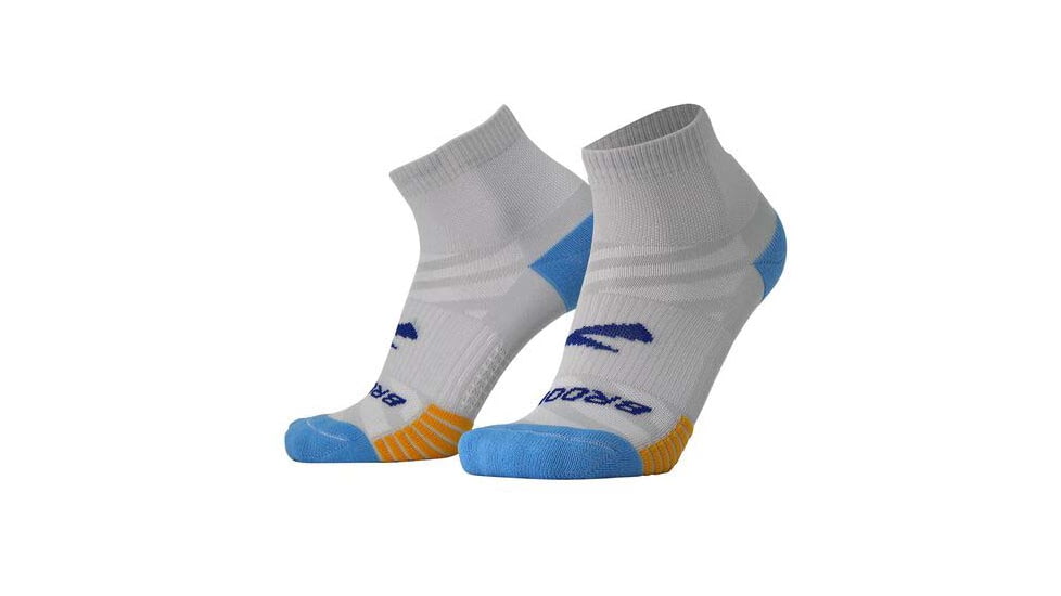 Brooks Ghost Lite Quarter 2-Pack Sock, Blue/Peacoat &amp; Light Grey/Blue, L, 280497435.035