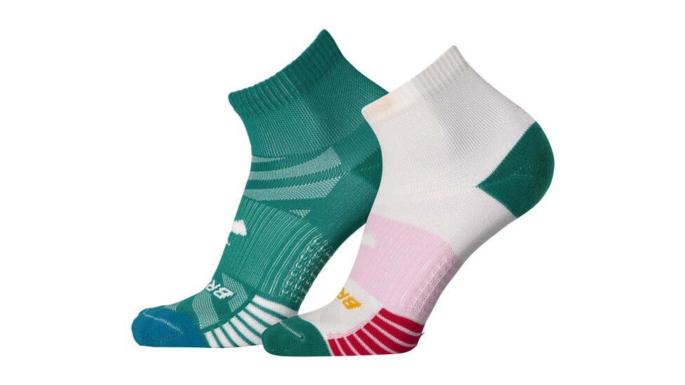 Brooks Ghost Lite Quarter 2-Pack Sock, Nile/Lagoon &amp; White/Nile, S, 280497358.025