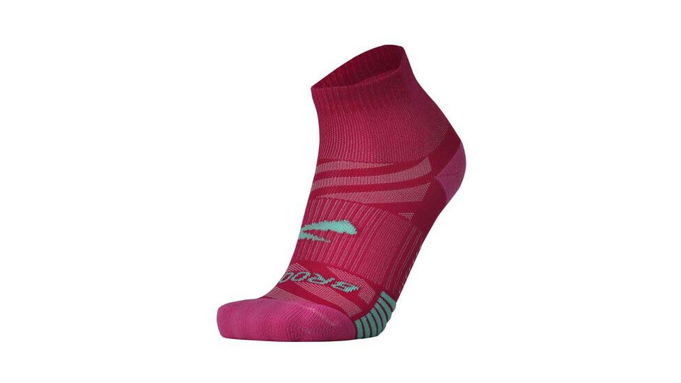 Brooks Ghost Lite Quarter 2-Pack Sock, Pink/Salt &amp; Light Grey/Salt, L, 280497612.035