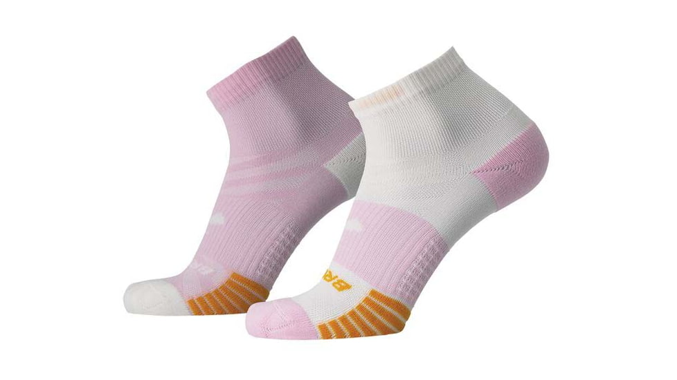 Brooks Ghost Lite Quarter 2-Pack Sock, Quartz/White &amp; White/Quartz, XL, 280497654.040