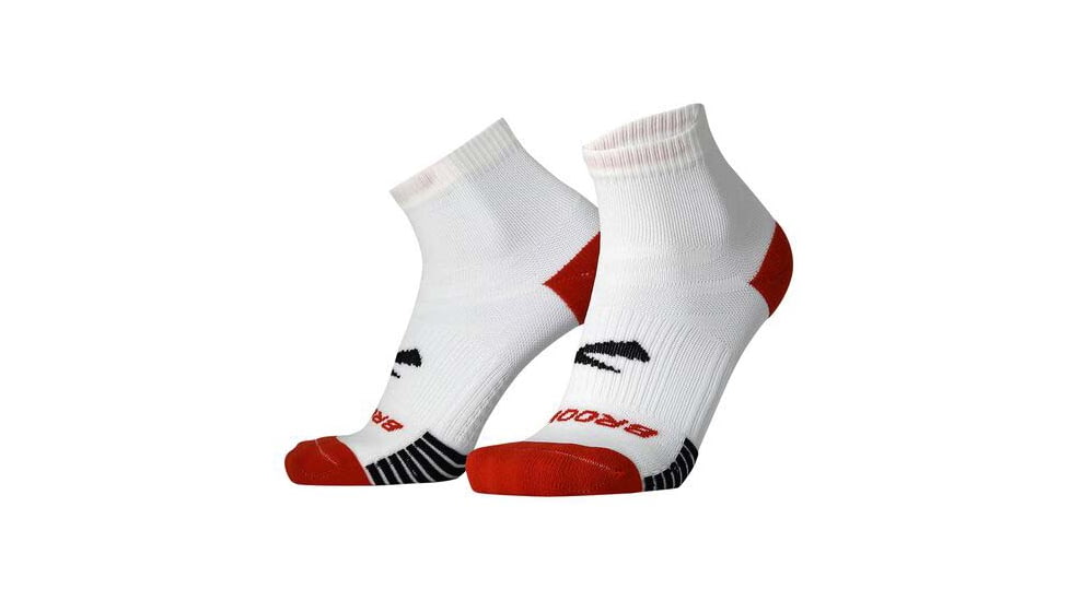 Brooks Ghost Lite Quarter 2-Pack Sock, White/Clay &amp; Clay/Lt Peak, M, 280497172.030