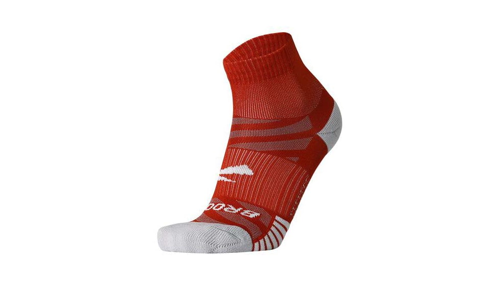 Brooks Ghost Lite Quarter 2-Pack Sock, White/Clay &amp; Clay/Lt Peak, M, 280497172.030